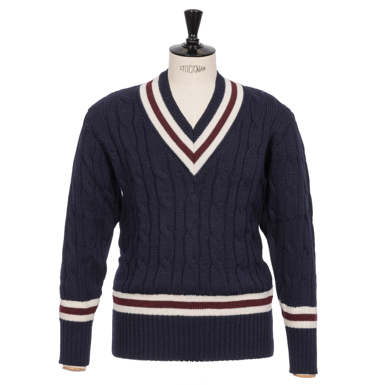 Fox Brothers x MJ: Original Cricket Pullover "Fox Cricket Club" aus britischer Wolle